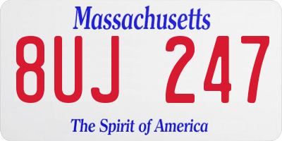 MA license plate 8UJ247