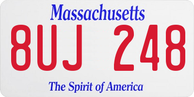 MA license plate 8UJ248