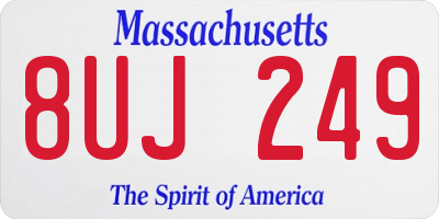 MA license plate 8UJ249