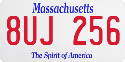 MA license plate 8UJ256