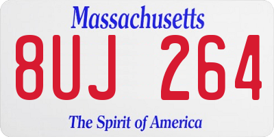 MA license plate 8UJ264