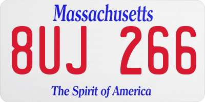 MA license plate 8UJ266