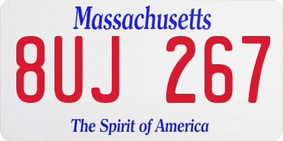 MA license plate 8UJ267