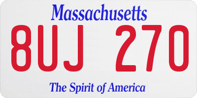 MA license plate 8UJ270