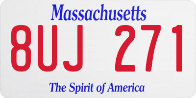 MA license plate 8UJ271