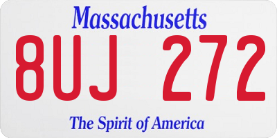 MA license plate 8UJ272