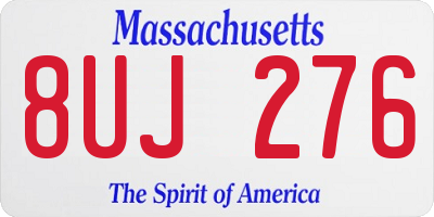 MA license plate 8UJ276