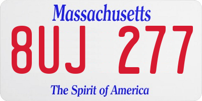 MA license plate 8UJ277