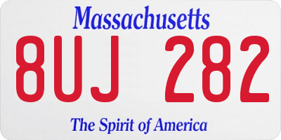 MA license plate 8UJ282