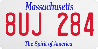 MA license plate 8UJ284