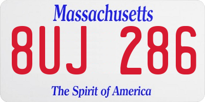 MA license plate 8UJ286
