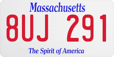 MA license plate 8UJ291