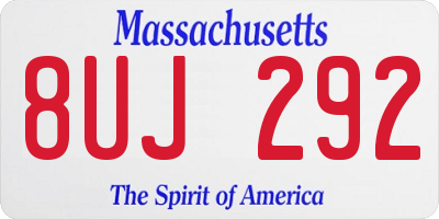 MA license plate 8UJ292