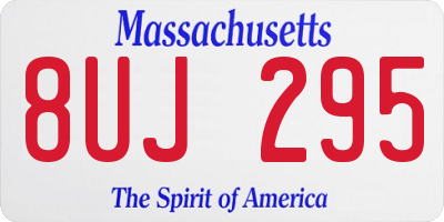 MA license plate 8UJ295