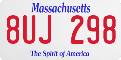 MA license plate 8UJ298