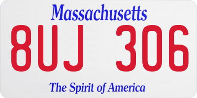 MA license plate 8UJ306