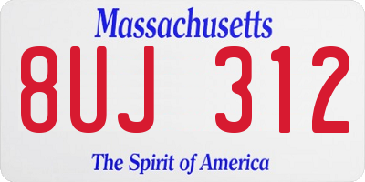 MA license plate 8UJ312
