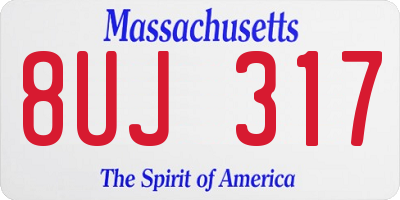 MA license plate 8UJ317