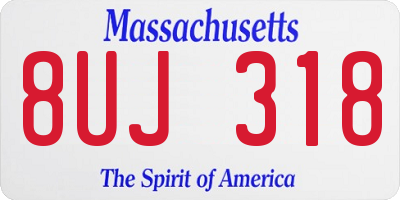 MA license plate 8UJ318