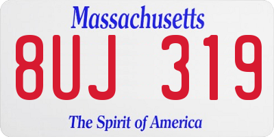 MA license plate 8UJ319