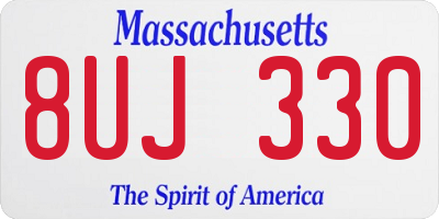 MA license plate 8UJ330