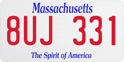 MA license plate 8UJ331