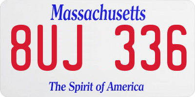 MA license plate 8UJ336