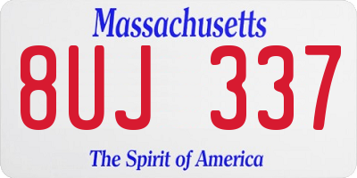 MA license plate 8UJ337