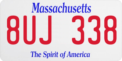 MA license plate 8UJ338
