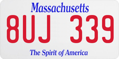 MA license plate 8UJ339