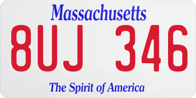 MA license plate 8UJ346
