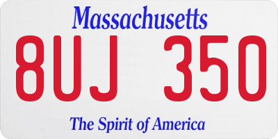 MA license plate 8UJ350