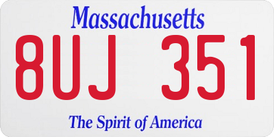 MA license plate 8UJ351