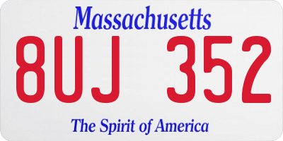 MA license plate 8UJ352