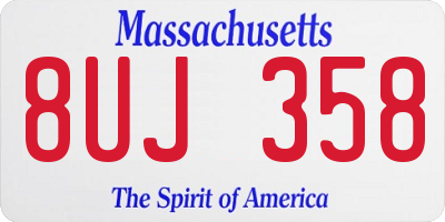 MA license plate 8UJ358