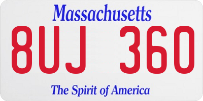 MA license plate 8UJ360
