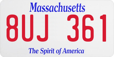 MA license plate 8UJ361