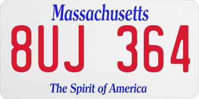 MA license plate 8UJ364