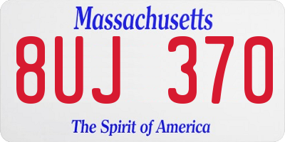 MA license plate 8UJ370