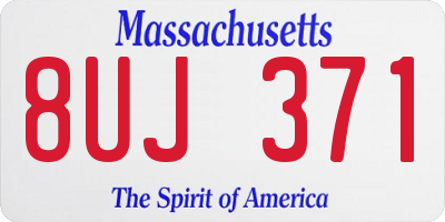 MA license plate 8UJ371