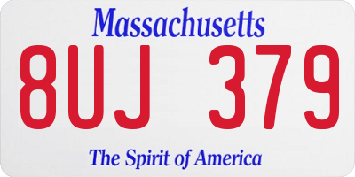 MA license plate 8UJ379