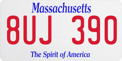 MA license plate 8UJ390
