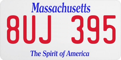 MA license plate 8UJ395