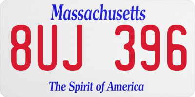 MA license plate 8UJ396
