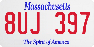 MA license plate 8UJ397