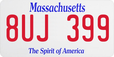 MA license plate 8UJ399