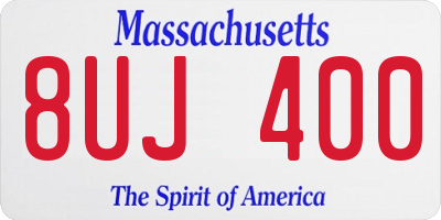 MA license plate 8UJ400