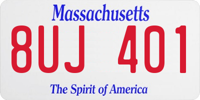 MA license plate 8UJ401