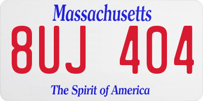 MA license plate 8UJ404