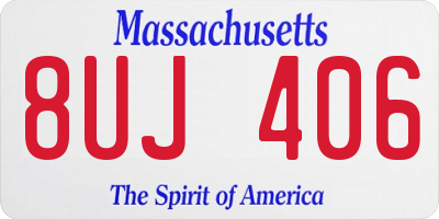 MA license plate 8UJ406